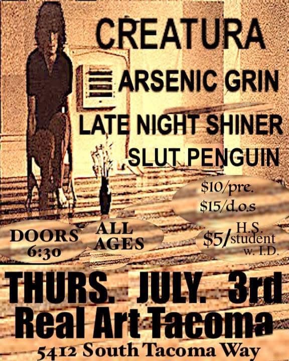 Real Art Tacoma show flyer